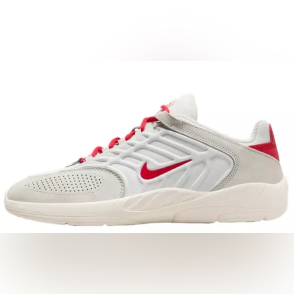 Unisex size 8 1/2 Nike vertebrae trending style NIB red on white - Picture 4 of 15